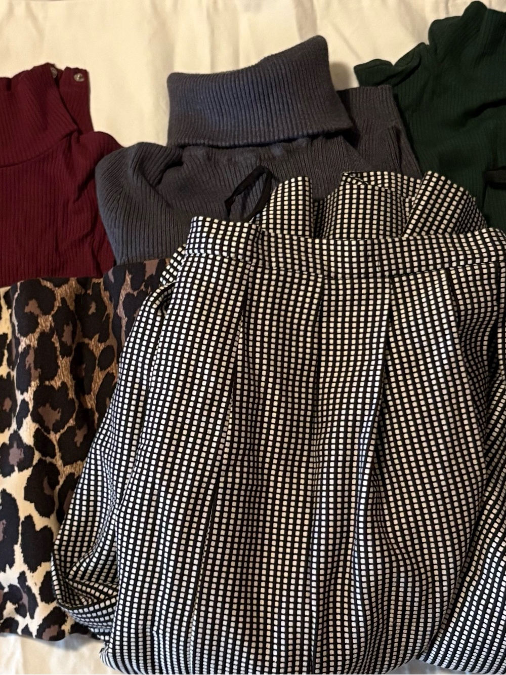Gianni Bini Pleated Skirt, Pencil Skirt, Various Color Tops, Long Grey Dress